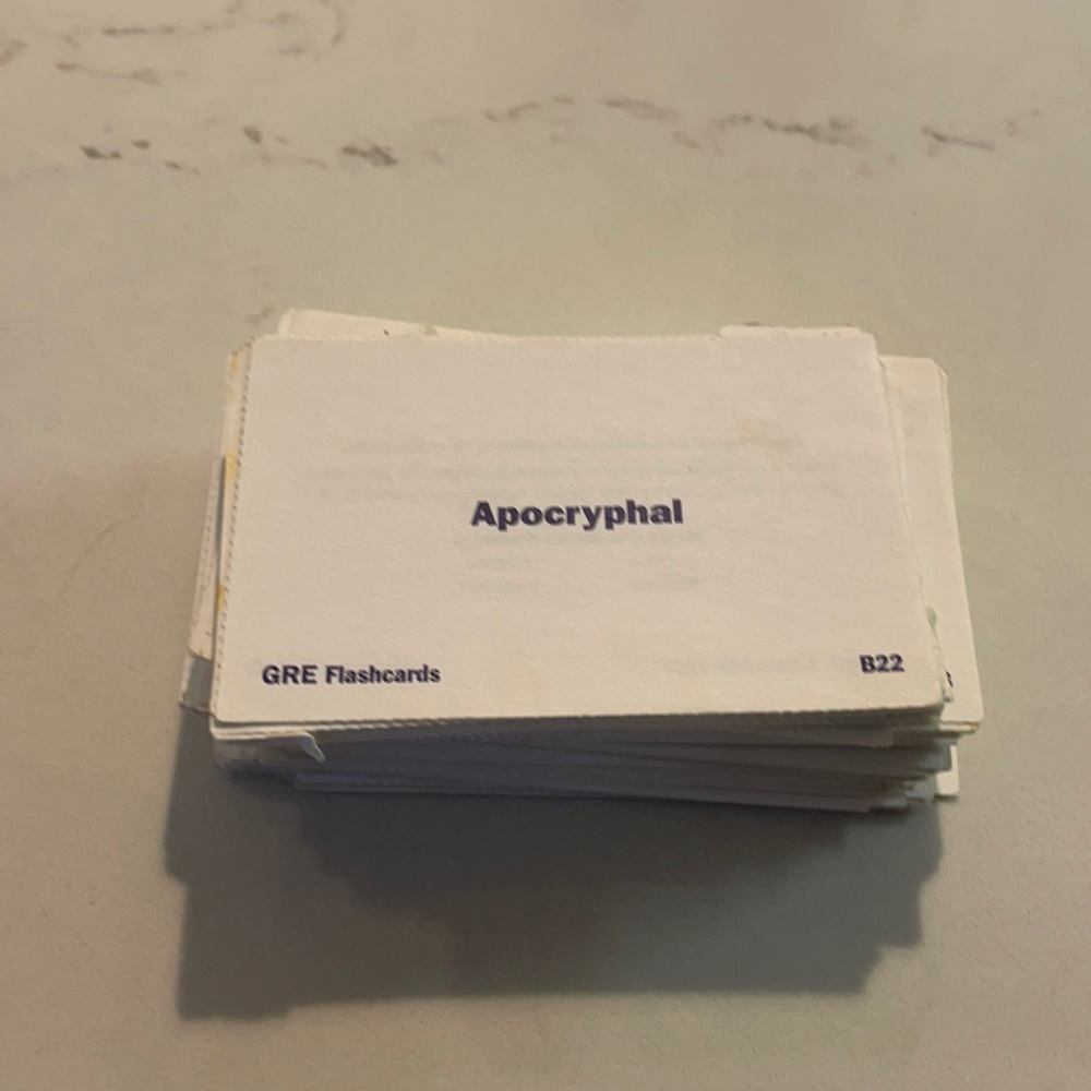 GRE flashcards